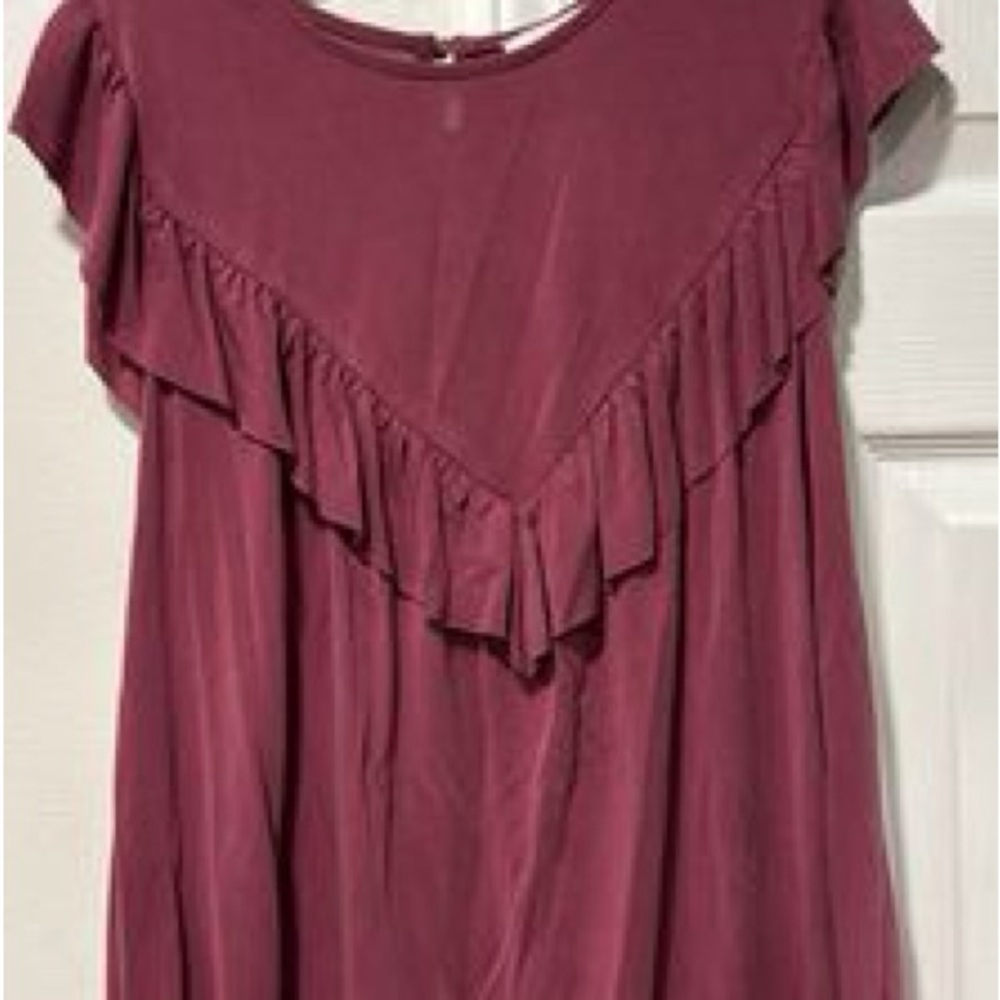 Ruffled Mauve Top